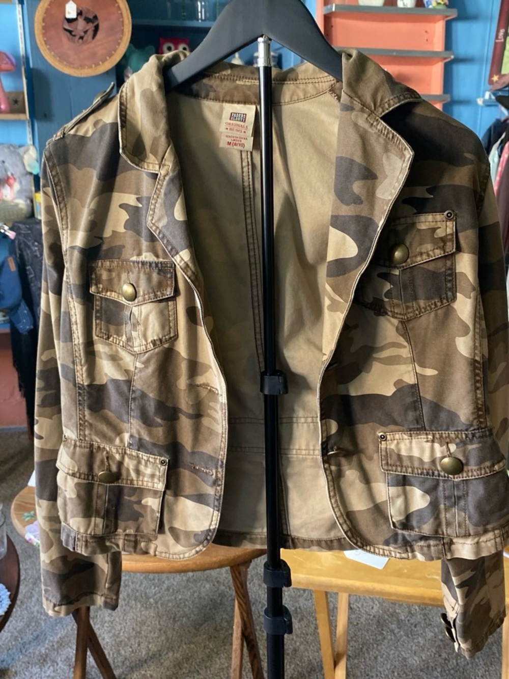 Faded Glory Olive Green Camo Utility Jacket